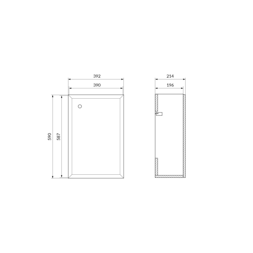 Cersanit S1022-009 - Závěsná koupelnová skříňka pod umyvadlo MILLE 40x22 cm mintová