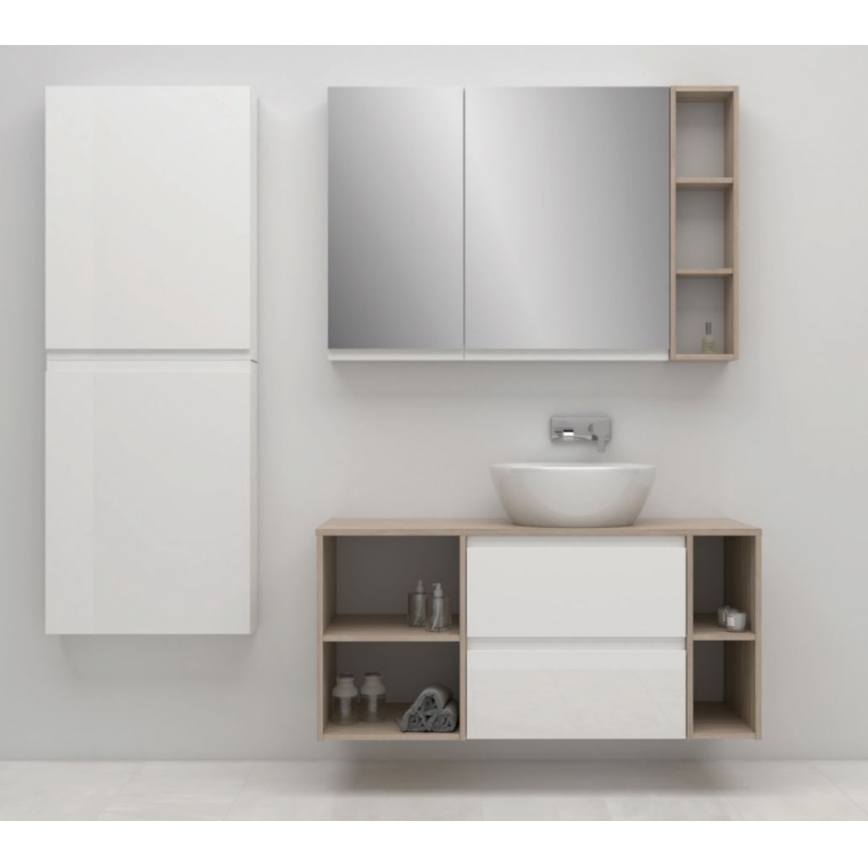 Cersanit S590-030 - Zrcadlová koupelnová skříňka MEDDIE 80x40 cm