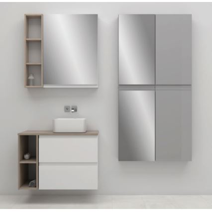 Cersanit S590-030 - Zrcadlová koupelnová skříňka MEDDIE 80x40 cm