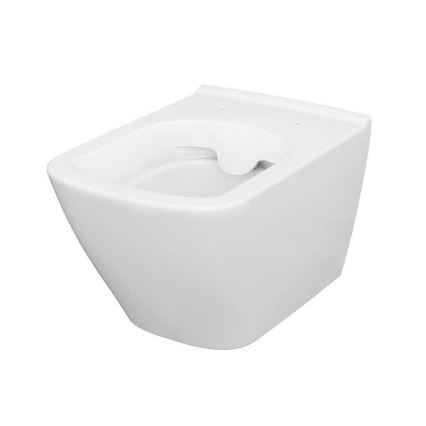Cersanit S701-405 - Závěsné WC s prkénkem CITY SQUARE keramika/bílá