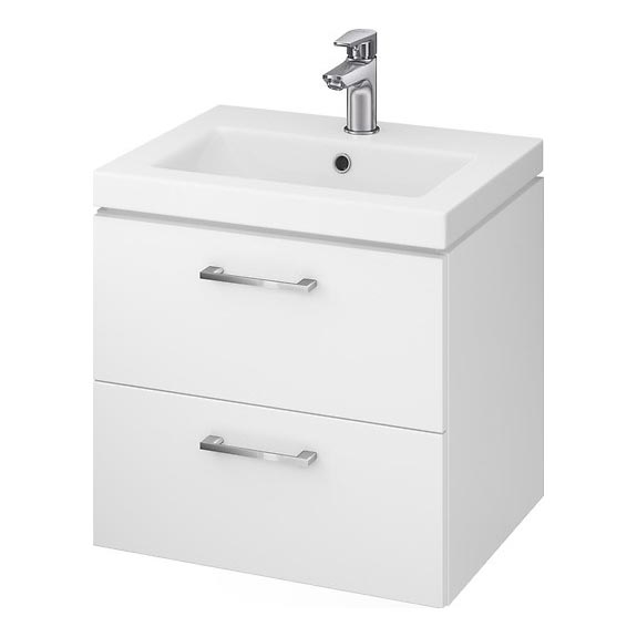 Cersanit S801-146-DSM - Závěsná koupelnová skříňka s umyvadlem LARA COMO 46x50 cm bílá