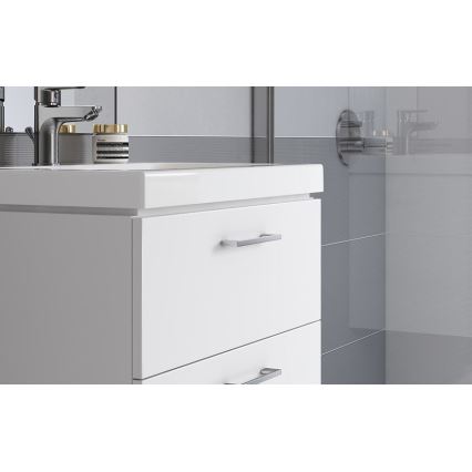 Cersanit S801-146-DSM - Závěsná koupelnová skříňka s umyvadlem LARA COMO 46x50 cm bílá