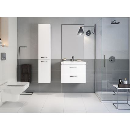 Cersanit S801-149-DSM - Závěsná koupelnová skříňka s umyvadlem LARA 46x80 cm bílá