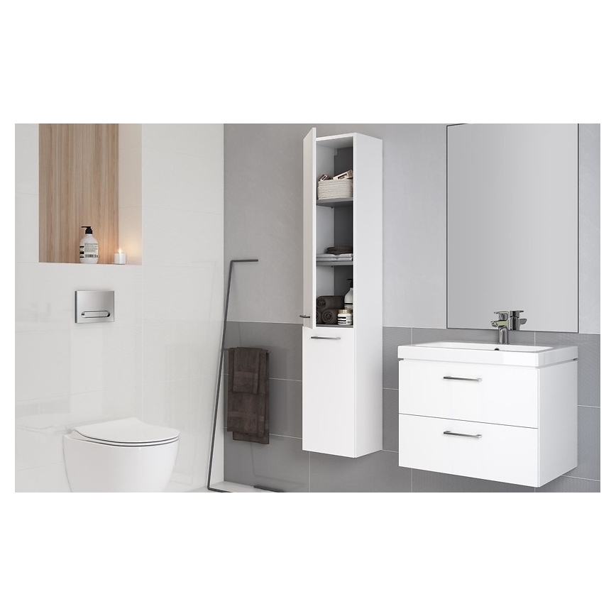 Cersanit S801-149-DSM - Závěsná koupelnová skříňka s umyvadlem LARA 46x80 cm bílá