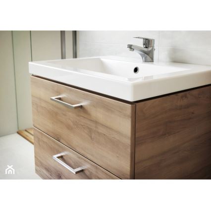 Cersanit S801-153-DSM - Závěsná koupelnová skříňka s umyvadlem ELIS 46x50 cm ořech
