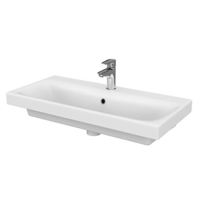 Cersanit S801-221-DSM - Závěsná koupelnová skříňka s umyvadlem MODUO 62x80 cm lesklá bílá