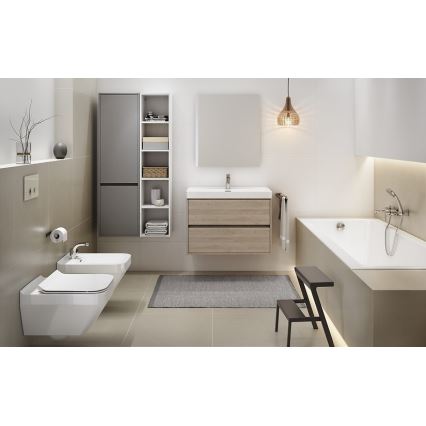 Cersanit S924-008 - Závěsná koupelnová skříňka pod umyvadlo CREA 53,3x59,4 cm dub