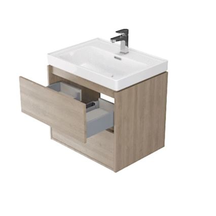 Cersanit S924-008 - Závěsná koupelnová skříňka pod umyvadlo CREA 53,3x59,4 cm dub