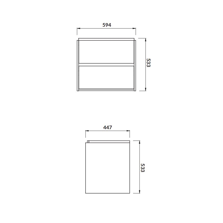 Cersanit S924-008 - Závěsná koupelnová skříňka pod umyvadlo CREA 59,4x44,7 cm dub