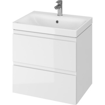 Cersanit S929-010 - Závěsná koupelnová skříňka pod umyvadlo MEDDIE 57x59,5 cm lesklá bílá
