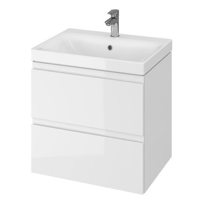 Cersanit S929-010 - Závěsná koupelnová skříňka pod umyvadlo MODUO 57x59,5 cm lesklá bílá