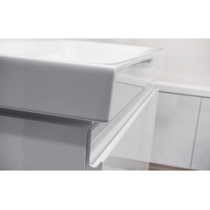 Cersanit S929-012 - Závěsná koupelnová skříňka pod umyvadlo MEDDIE 57x49,4 cm lesklá bílá