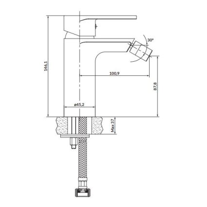 Cersanit S951-316 - Bidetová baterie CREA černá