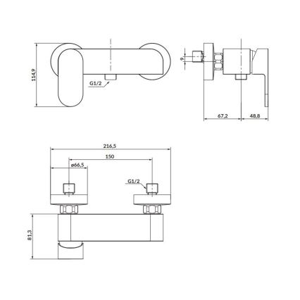 Cersanit S951-324 - Sprchová baterie CREA nikl