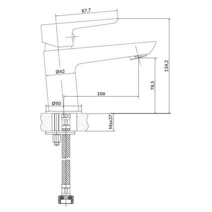 Cersanit S952-004 - Sprchová sada s baterií + umyvadlová baterie MILLE lesklý chrom