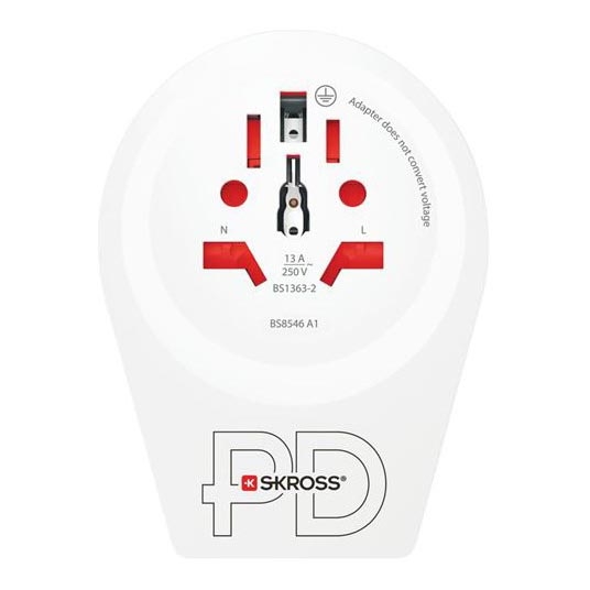 Cestovní adaptér Europe USB C20PD pro cizince v ČR, USB-C 20W typ E/F
