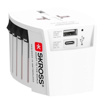 Cestovní adaptér MUV USB AC USB A+C 15W