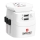 Cestovní adaptér PRO Light USB 2A - World, UK+USA+AUS/CN 2x USB-A 12W