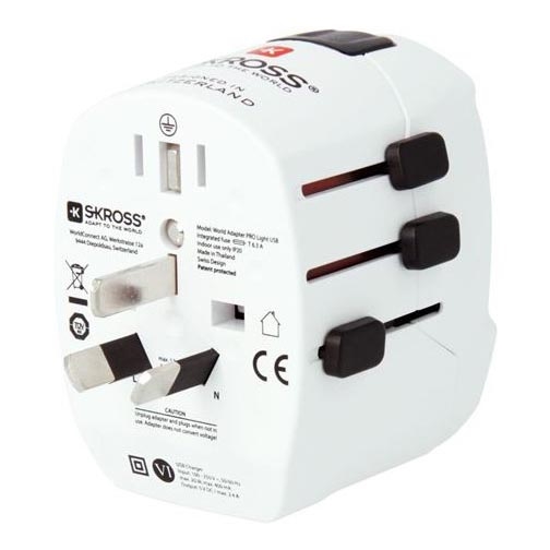 Cestovní adaptér PRO Light USB AC45PD - World, UK+USA+AUS/CN USB A+C 45W