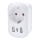 Cestovní adaptér pro USA 230V 2x USB-A + 1x USB-C