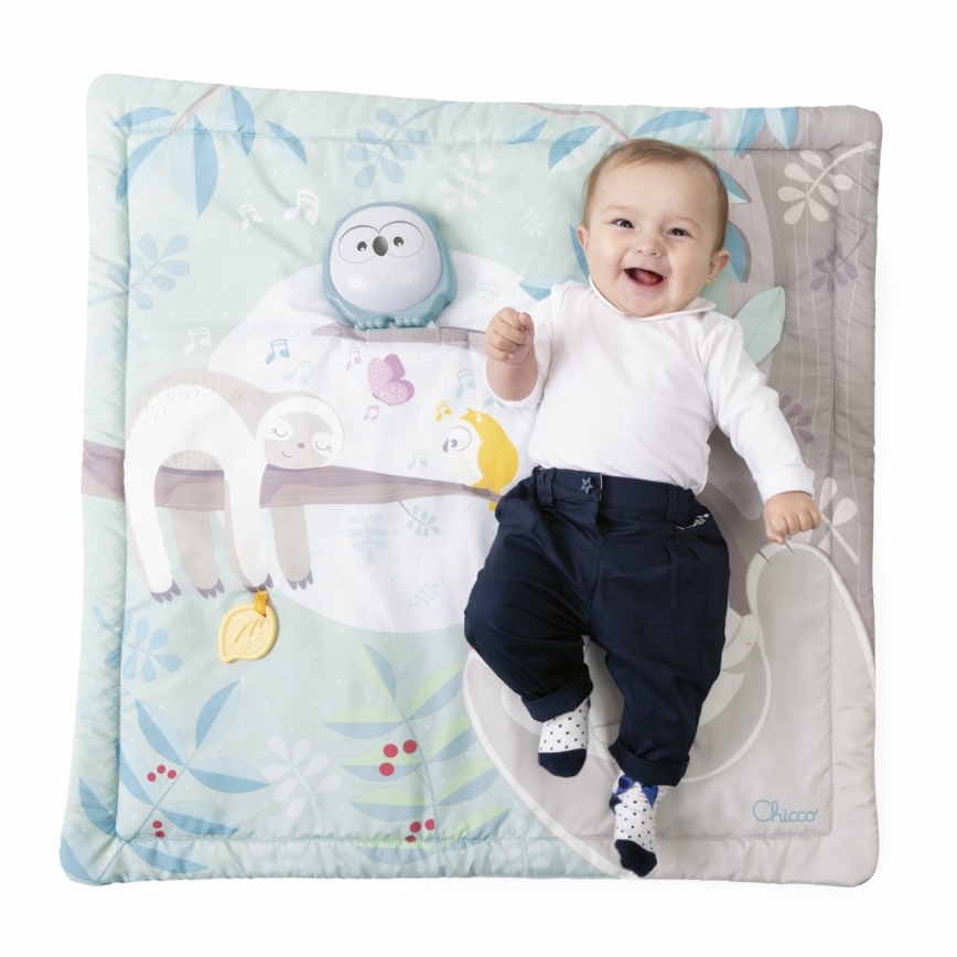 Chicco - Dětská hrací deka 2v1 3xAAA sovička