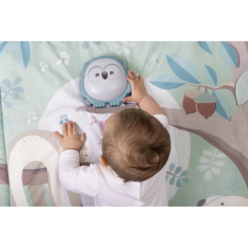 Chicco - Dětská hrací deka 2v1 3xAAA sovička