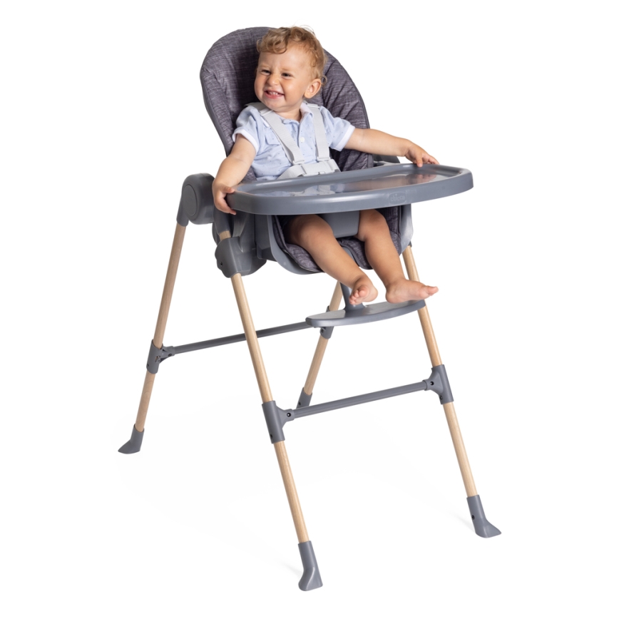 Chicco - Dětská jídelní židle Polly Essential - šedá