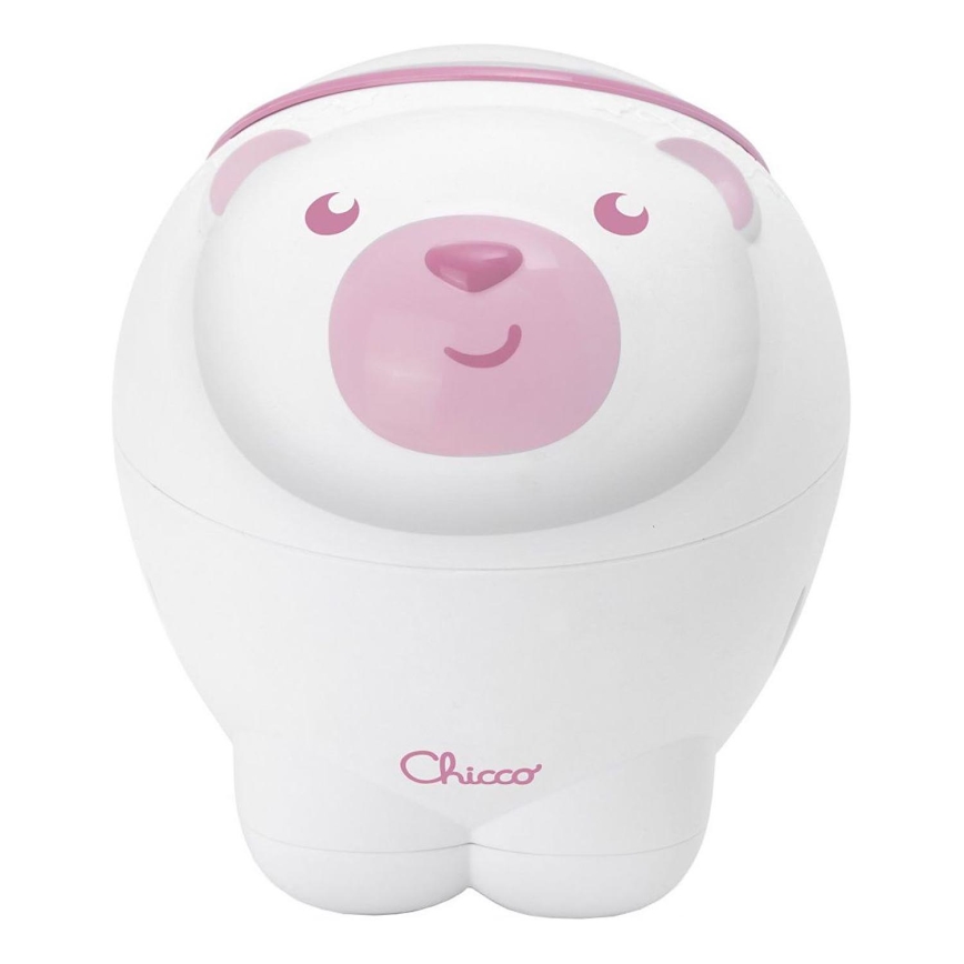 Chicco - Dětský projektor 2v1 POLAR BEAR 3xAA růžová