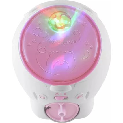 Chicco - Dětský projektor 2v1 POLAR BEAR 3xAA růžová