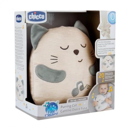 Chicco - Plyšová interaktivní hračka kočka 3xAAA