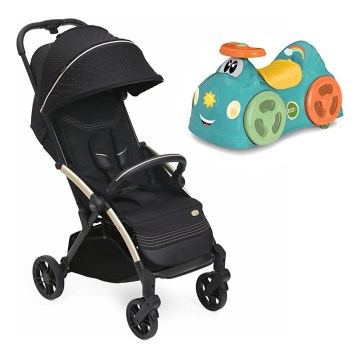 Chicco - Sportovní kočárek GOODY XPLUS Black Re_Lux Eco+ + odrážedlo ALL AROUND