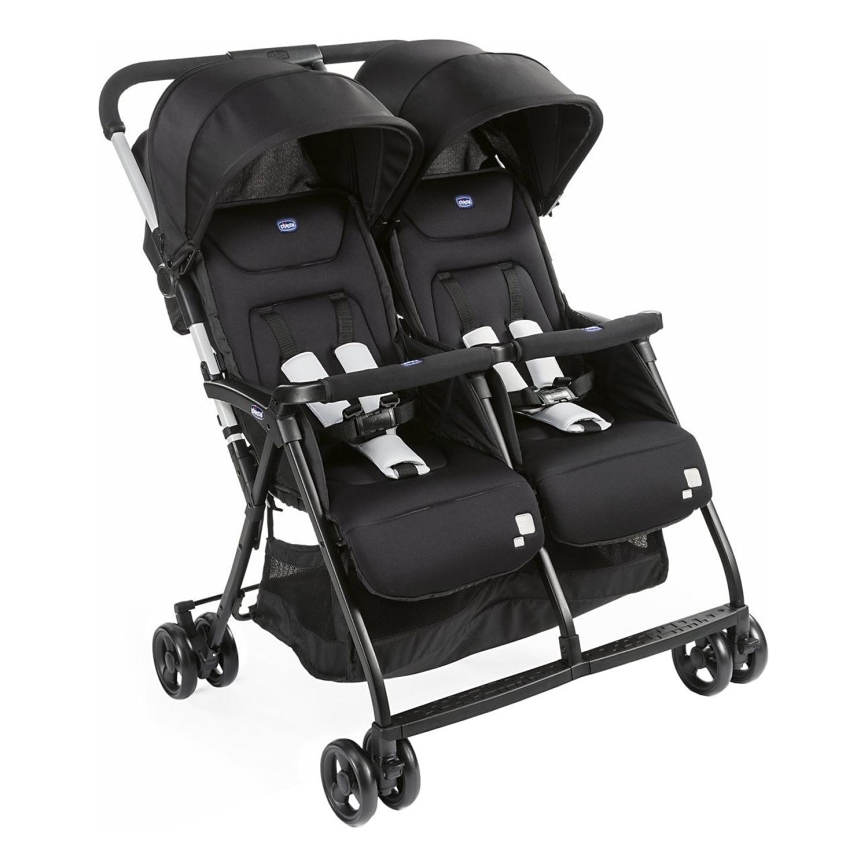 Chicco - Sportovní kočárek pro dvojčata OHLALA TWIN Black Night černá