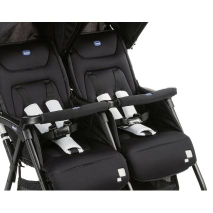 Chicco - Sportovní kočárek pro dvojčata OHLALA TWIN Black Night černá