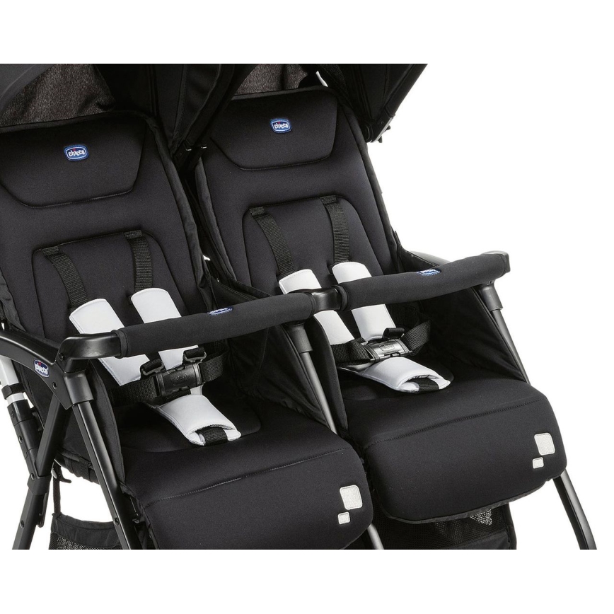 Chicco - Sportovní kočárek pro dvojčata OHLALA TWIN Black Night černá