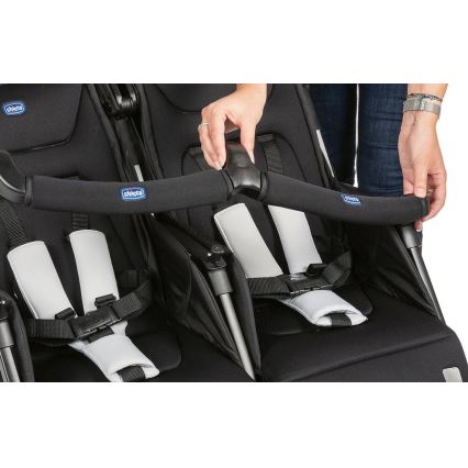 Chicco - Sportovní kočárek pro dvojčata OHLALA TWIN Black Night černá