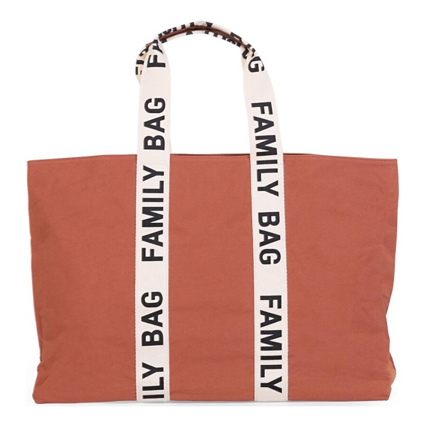 Childhome - Cestovní taška FAMILY BAG CANVAS oranžová