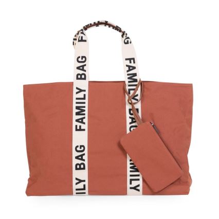 Childhome - Cestovní taška FAMILY BAG CANVAS oranžová