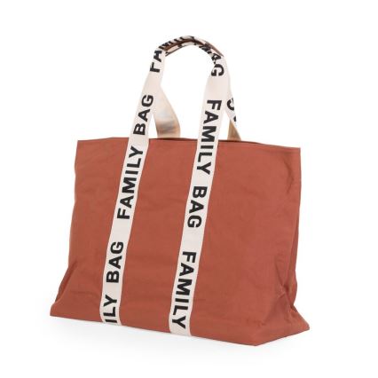Childhome - Cestovní taška FAMILY BAG CANVAS oranžová
