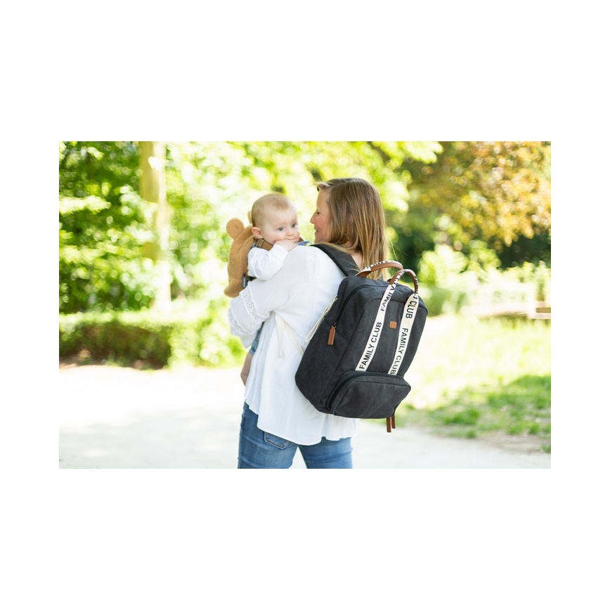 Childhome - Přebalovací batoh FAMILY CLUB černá