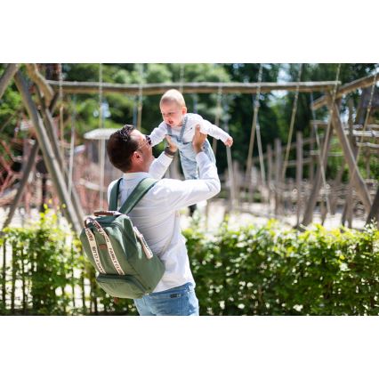 Childhome - Přebalovací batoh FAMILY CLUB zelená