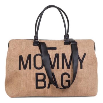 Childhome - Přebalovací taška MOMMY BAG RAFFIA LOOK béžová
