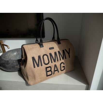 Childhome - Přebalovací taška MOMMY BAG RAFFIA LOOK béžová