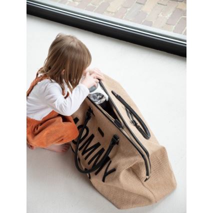 Childhome - Přebalovací taška MOMMY BAG RAFFIA LOOK béžová
