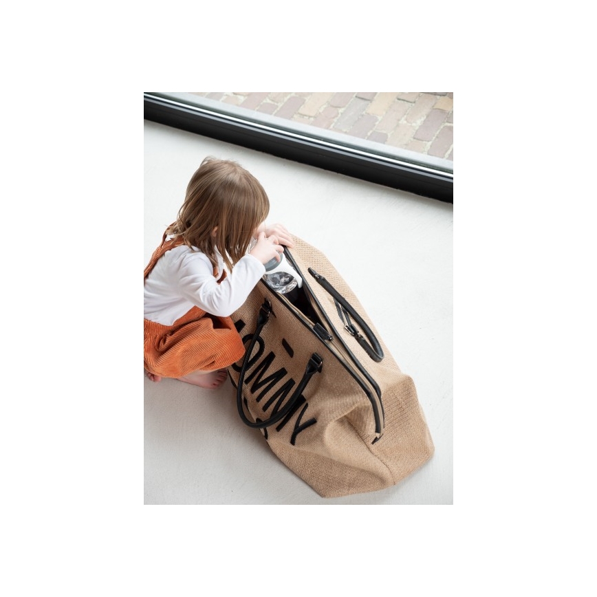 Childhome - Přebalovací taška MOMMY BAG RAFFIA LOOK béžová