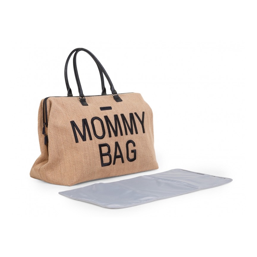 Childhome - Přebalovací taška MOMMY BAG RAFFIA LOOK béžová
