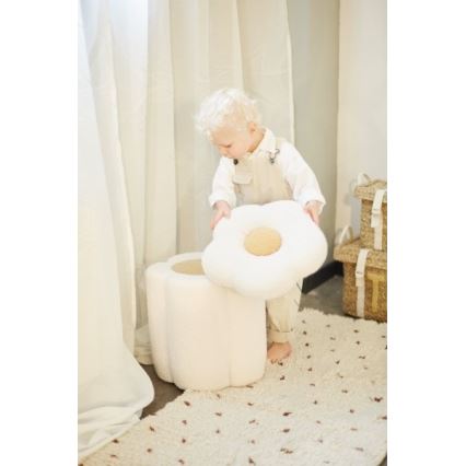 Childhome - Taburet FLOWER pr. 35 cm krémová