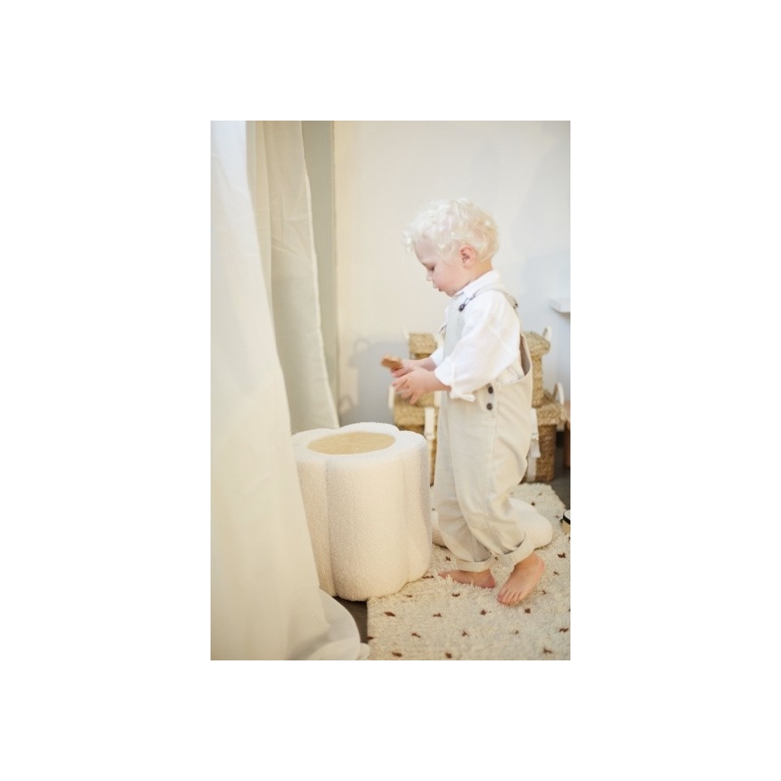 Childhome - Taburet FLOWER pr. 35 cm krémová