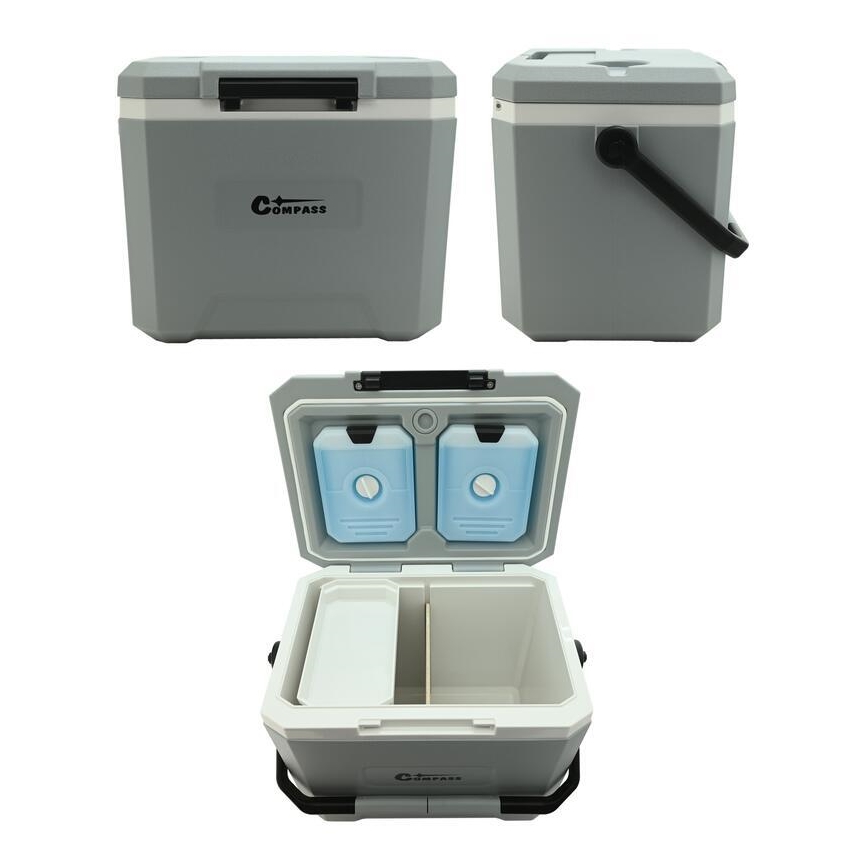 Chladící box s chladící vložkou 16 l šedá