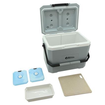 Chladící box s chladící vložkou 16 l šedá