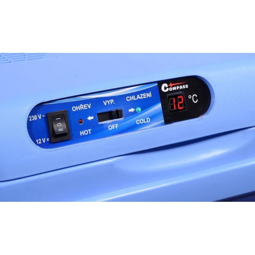 Chladící box s displejem 48W/230/12V 25 l modrá